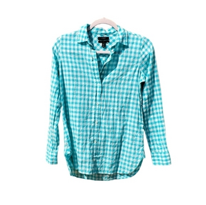 J. Crew Boy Checkered‎ Buttonup Cotton Long Sleeve Shirt Size 00
